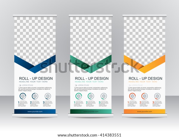 Roll up banner stand\
template design