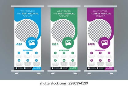 Roll up banner stand template, stand design,banner template, Yellow banner, advertisement,flyer design,vector illustration