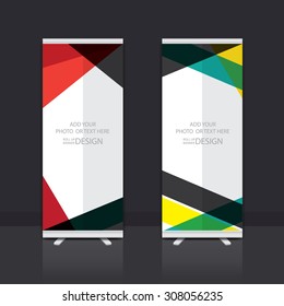 Roll Up Banner Stand Vector