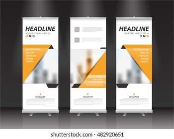 Roll up banner stand vector design. 