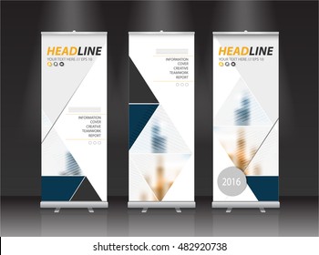 Roll up banner stand vector design. 
