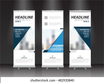 Roll up banner stand vector design. 