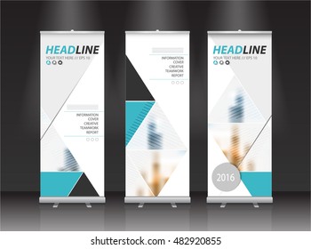 Roll up banner stand vector design. 