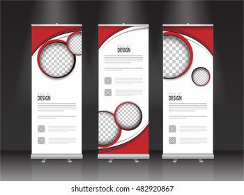Roll up banner stand vector design. 