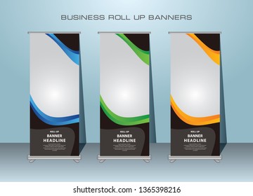 Roll Banner Standing Banner Template Design Stock Vector (Royalty Free ...