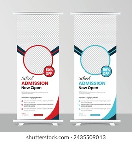 Roll up banner template, Business banner layout. vertical, abstract background, modern banner.