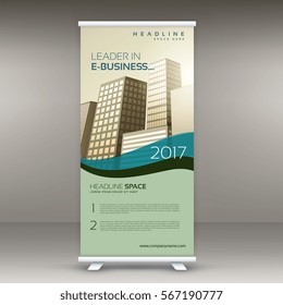 roll up banner template for business presentation