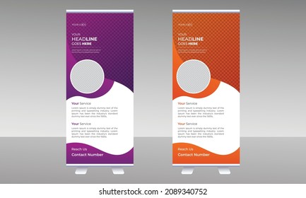 Roll up banner template for business. Roll Up Banner template Stand Poster flyer 
design template unique concept. Vertical banner design. business Roll up.