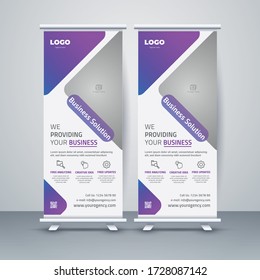 Roll up banner template design