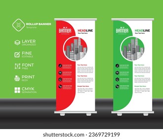 Roll up banner template design