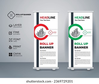 Roll up banner template design