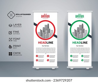 Roll up banner template design