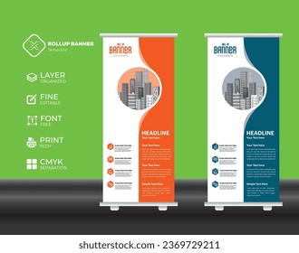 Roll up banner template design