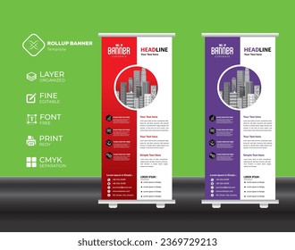 Roll up banner template design
