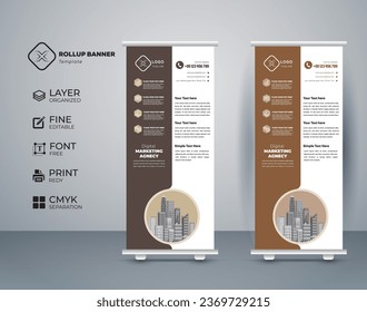 Roll up banner template design