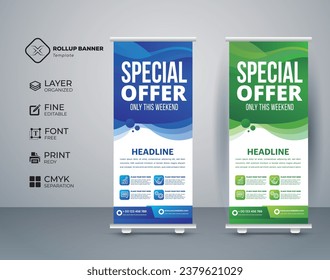 roll up banner template Design 