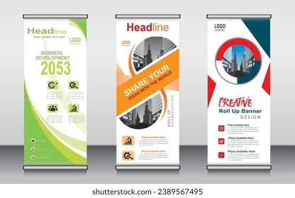 Roll up banner template design