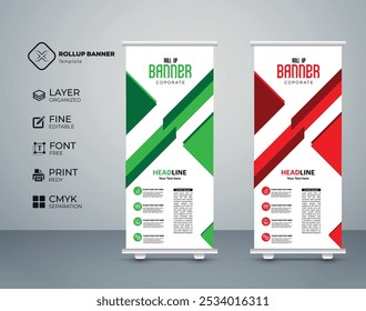 Roll up banner template design
