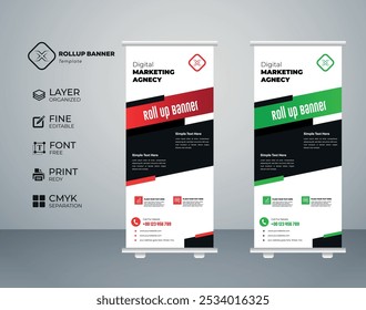 Roll up banner template design