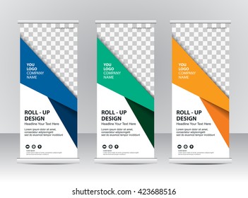 Roll up banner template design