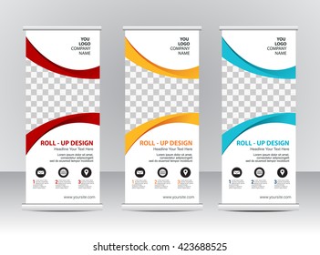 Roll up banner template design