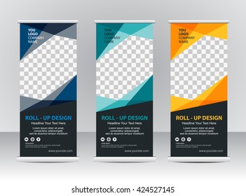 Roll up banner template design