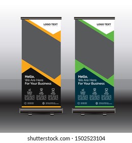 Roll up banner template for design, business, fashion, education, marketing advertising abstract background. vector illustration.