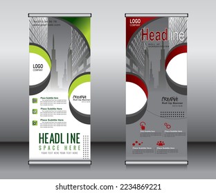 Roll-up Banner-Template-Design, Banner, Layout, Werbung, ziehen, ziehen, Polygon-Hintergrund, Vektorgrafik, Business-Flyer, Display, x-Banner, Flaggen-Banner, Info-Grafiken, Präsentation.