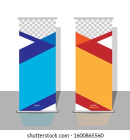 roll up banner template design. design materials for use, business, events, news. marketing advertising.
Vertical information board design. abstract background. vector illustration.