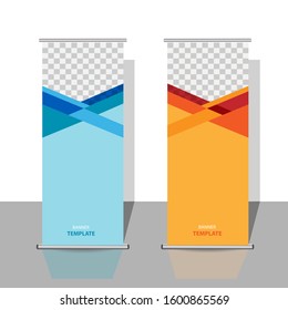 roll up banner template design. design materials for use, business, events, news. marketing advertising.
Vertical information board design. abstract background. vector illustration.
