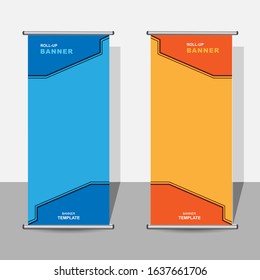 roll up banner template design. design materials for use, business, events, news. marketing advertising.
Vertical information board design. abstract background. vector illustration.