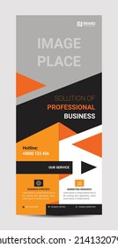 Roll up banner template design with modern