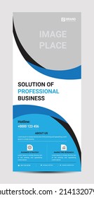 Roll up banner template design with modern