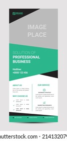Roll up banner template design with modern