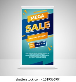 Roll Up Banner Template Design.  Vector Illustration EPS 10