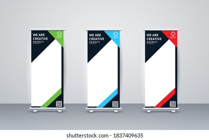 Roll up banner template design.100% Vector Design.