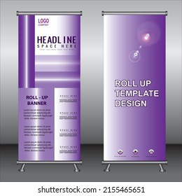Roll up banner template design,banner layout, advertisement, pull up, polygon background, vector illustration, business flyer, display, x-banner, flag-banner, Info graphics, presentation.