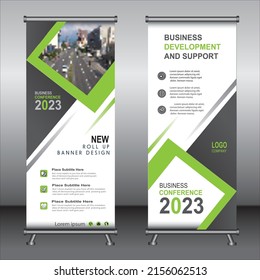 Roll up banner template design,banner layout, advertisement, pull up, polygon background, vector illustration, business flyer, display, x-banner, flag-banner, Info graphics, presentation.