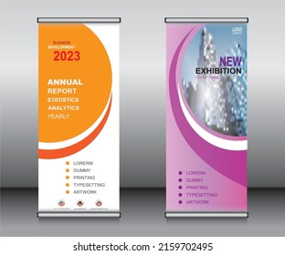 Roll up banner template design,banner layout, advertisement, pull up, polygon background, vector illustration, business flyer, display, x-banner, flag-banner, Info graphics, presentation.