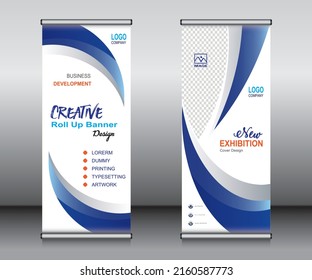 Roll up banner template design,banner layout, advertisement, pull up, polygon background, vector illustration, business flyer, display, x-banner, flag-banner, Info graphics, presentation.