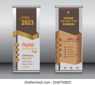Roll up banner template design, banner Layout, publicidad, Pull up, polygon Background, ilustración vectorial, volante comercial, presentación, x-banner, bandera-banner, infografía, presentación.