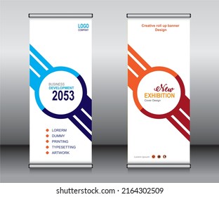 Roll up banner template design,banner layout, advertisement, pull up, polygon background, vector illustration, business flyer, display, x-banner, flag-banner, Info graphics, presentation.