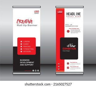 Roll up banner template design,banner layout, advertisement, pull up, polygon background, vector illustration, business flyer, display, x-banner, flag-banner, Info graphics, presentation.