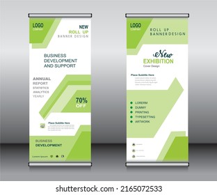 Roll up banner template design,banner layout, advertisement, pull up, polygon background, vector illustration, business flyer, display, x-banner, flag-banner, Info graphics, presentation.