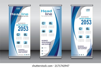 Roll up banner template design, banner Layout, publicidad, Pull up, polygon Background.