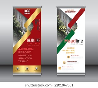Roll up banner template design, banner Layout, publicidad, Pull up, polygon Background.