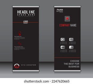 Roll up banner template design, banner Layout, publicidad, Pull up, polygon Background.