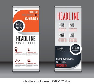 Roll up banner template design, banner Layout, publicidad, Pull up, polygon Background.