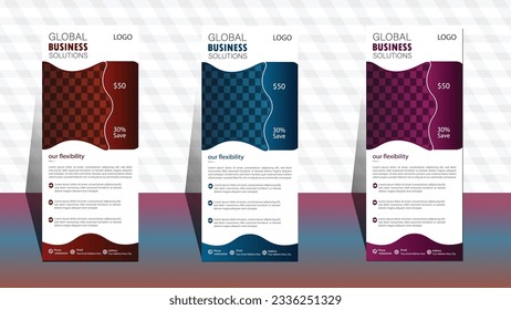 Roll up banner template. layout corporate roll up banner signage standee template. professional corporate roll up banner design.