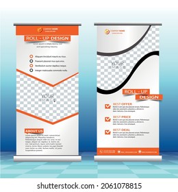 Bannervorlage hochladen. Präsentation und Broschüre. Vektorgrafik